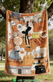 Hermes Throw Blankets